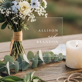 Elegante kalligrafie Eenvoudige trouw transparant Acryl Uitnodigingen