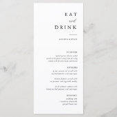 Elegante kalligrafie Eet- en drinkmenu's voor brui Menu (Voorkant)
