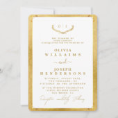 ELEGANTE KALLIGRAFIE EN LIJST GOLDEN CHIQUE BRUILO KAART (Voorkant)