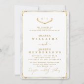 ELEGANTE KALLIGRAFIE EN LIJST GOLDEN CHIQUE BRUILO KAART (Voorkant)