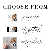 Elegante kalligrafie Formeel 2 foto bruiloft Save The Date