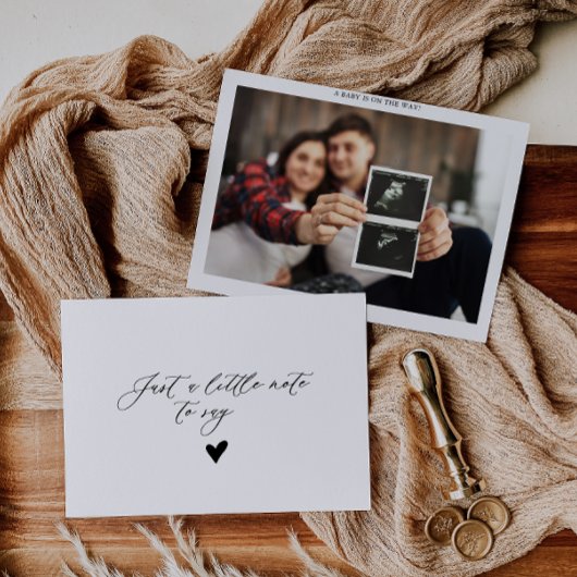 Elegante kalligrafie Formele Baby Aankondiging Kaa