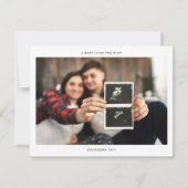 Elegante kalligrafie Formele Baby Aankondiging Kaa (Achterkant)