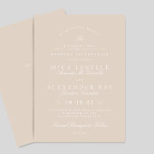 Elegante kalligrafie formele blush roze bruiloft kaart
