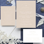 Elegante kalligrafie formele blush roze bruiloft kaart