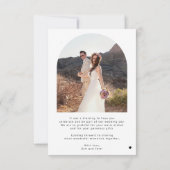 Elegante kalligrafie foto bruiloft bedankkaart (Achterkant)