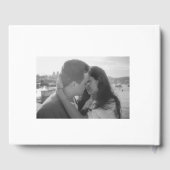 Elegante kalligrafie foto bruiloft gastenboek (Achterkant)