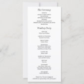 Elegante kalligrafie foto bruiloft programma (Achterkant)