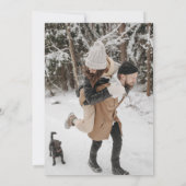 Elegante kalligrafie foto koppels douche kaart (Achterkant)