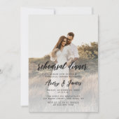 Elegante kalligrafie foto repetitie diner kaart (Voorkant)