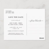 Elegante kalligrafie foto Save the Date Briefkaart (Achterkant)
