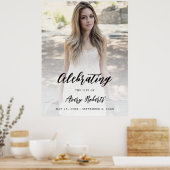 Elegante kalligrafie foto viering van het leven te poster (Keuken)