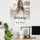 Elegante kalligrafie foto viering van het leven te poster (Thuiskantoor)