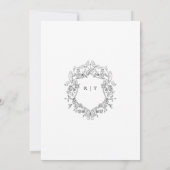 Elegante kalligrafie foto zwart wit bruiloft save the date (Achterkant)