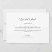 Elegante kalligrafie Fotocollage bruiloft Bedankkaart (Achterkant)