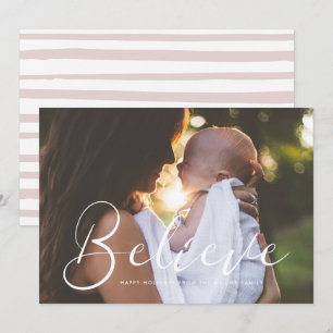 Elegante kalligrafie Geloof Inspirerend foto Feestdagenkaart