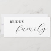 Elegante kalligrafie gereserveerde plaatskaarten (Achterkant)