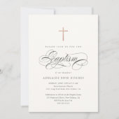 Elegante kalligrafie Geslacht Neutraal Script Doop Kaart (Voorkant)