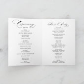 Elegante kalligrafie gevouwen bruiloft programma (Binnen)