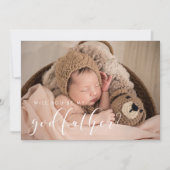 Elegante kalligrafie Godfather-voorstelkaart Kaart (Voorkant)