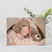 Elegante kalligrafie Godfather-voorstelkaart Kaart (Staand voorkant)