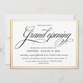 Elegante kalligrafie Gold Grand Opening Kaart (Voorkant)