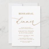 Elegante kalligrafie Gouden bruiloft repetitie din Kaart (Voorkant)