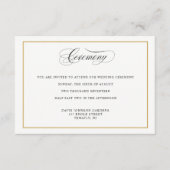 Elegante kalligrafie gouden ceremonie richtingen informatiekaartje (Voorkant)