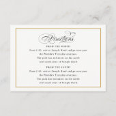 Elegante kalligrafie gouden ceremonie richtingen informatiekaartje (Achterkant)