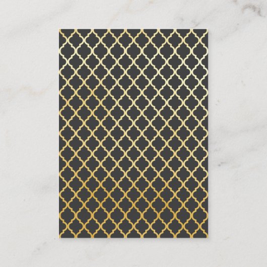 Elegante kalligrafie gouden ontvangst bijlage kaar (Achterkant)