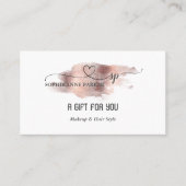 Elegante kalligrafie Gouden professionele schoonhe Klantenkaartje (Voorkant)