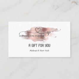 Elegante kalligrafie Gouden professionele schoonhe Klantenkaartje