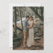 Elegante kalligrafie groen Eucalyptus Save The Date (Achterkant)