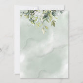 Elegante kalligrafie groen Eucalyptus zoet 16 Kaart (Achterkant)