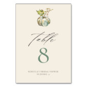 Elegante kalligrafie Groene Herfst Pompoen Bruilof Kaart (Voorkant)