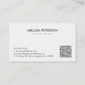 Elegante kalligrafie haarkleur op salie groen visitekaartje (Achterkant)