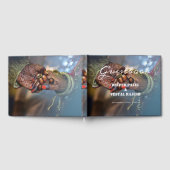 Elegante kalligrafie Henna Foto Indiase bruiloft Gastenboek (Volledig)