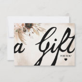 Elegante kalligrafie Herfst bloemenpompoen (Voorkant)