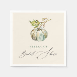 Elegante kalligrafie Herfst Pompoen Bruidsmeisjesf Servet