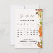 Elegante kalligrafie Herfst Pompoen Trouwen Save The Date (Voorkant)