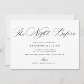 elegante kalligrafie Herhorsmaaltijd uitnodiging (Voorkant)