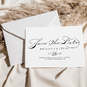 Elegante kalligrafie horizontale bruiloft save the date