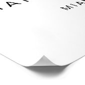 Elegante kalligrafie Huwelijk modern welkom Poster (Hoek)