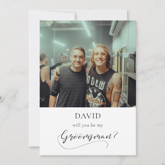 Elegante kalligrafie Huwelijksaanzoekkaart voor br Kaart (Voorkant)