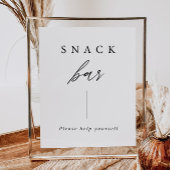 Elegante kalligrafie huwelijksfeest snack bar bord poster