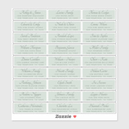 Elegante kalligrafie huwelijksgast adreslabels sticker