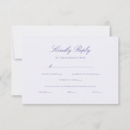 Elegante kalligrafie huwelijksinvoerkeuze RSVP kaartje