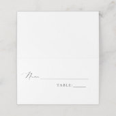 Elegante kalligrafie huwelijkskaartjes plaatskaartje (Buitenkant ongevouwen)