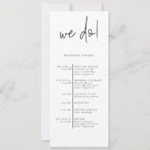 Elegante kalligrafie | Huwelijksroute Kaart (Achterkant)