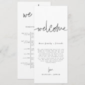 Elegante kalligrafie | Huwelijksroute Kaart (Voorkant / Achterkant)